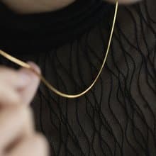 classical 細緻光澤蛇鍊 項鍊 鎖骨鍊 抗過敏醫療鋼