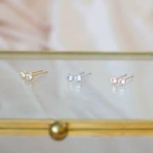 Elegant 精緻鑲邊單鑽耳環  925純銀 經典單鑽耳環耳夾