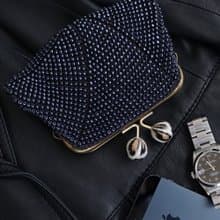 Ba-ba (m) Beads crochet square coinpurse No.2118