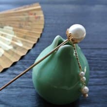 【墨徽閣】落玉盤髮簪(流蘇/無流蘇兩款)