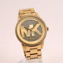 MICHAEL KORS MK-6862 レディース/メンズ クォーツ 腕時計 ゴールド×クリスタル ビッグロゴデザイン
