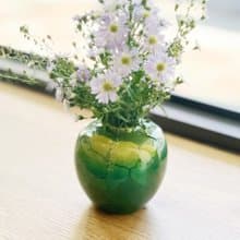 【入厝送禮】銀山茶花一輪插花瓶 /九谷燒