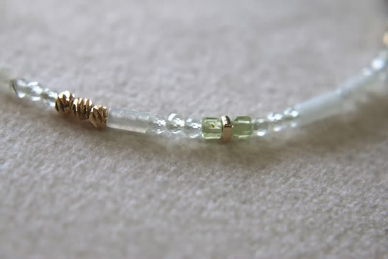 手鍊 葡萄石 珍珠 岫玉 天然石 - 密技 -