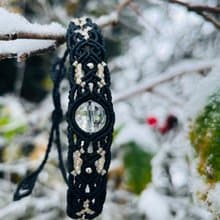 白水晶 蠟線編織手鍊