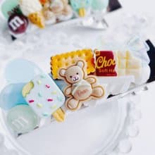 hair clip, hair accessory, fake sweets,choco,fake food, food sample, present,swe