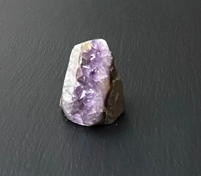 招財開運-天然異象夢幻紫 紫晶鎮共生方解石 快速出貨 風水擺件