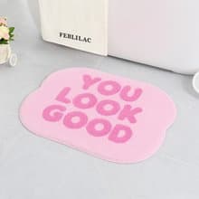 YOU LOOK GOOD粉色浴室地墊居家裝飾禮物