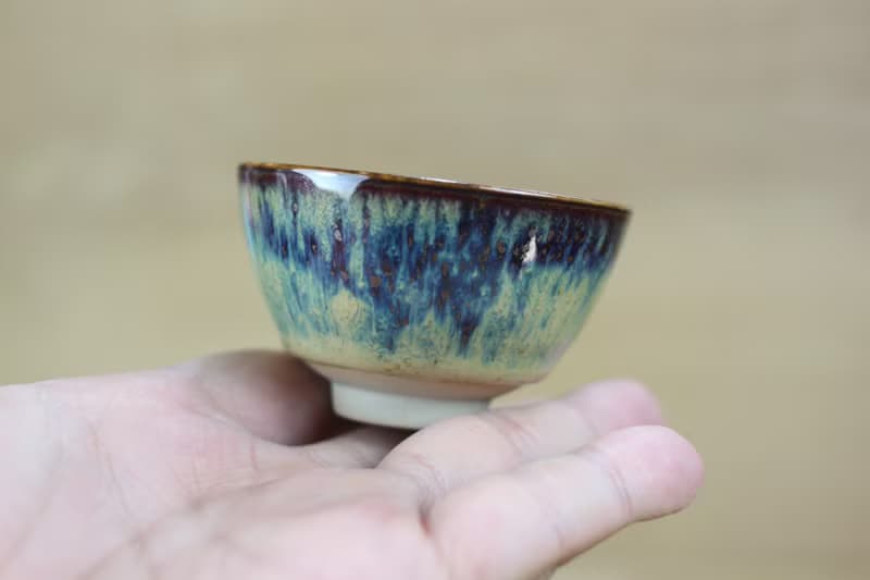 【送禮好物】50ml 錯落 天目釉 中式小茶杯 鶯歌葉敏祥作品