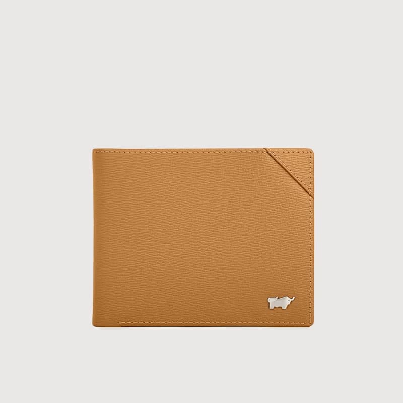 【免費升級送禮包裝】斯萊特-A 粒面牛皮皮夾(多款)-淺棕色/BF565