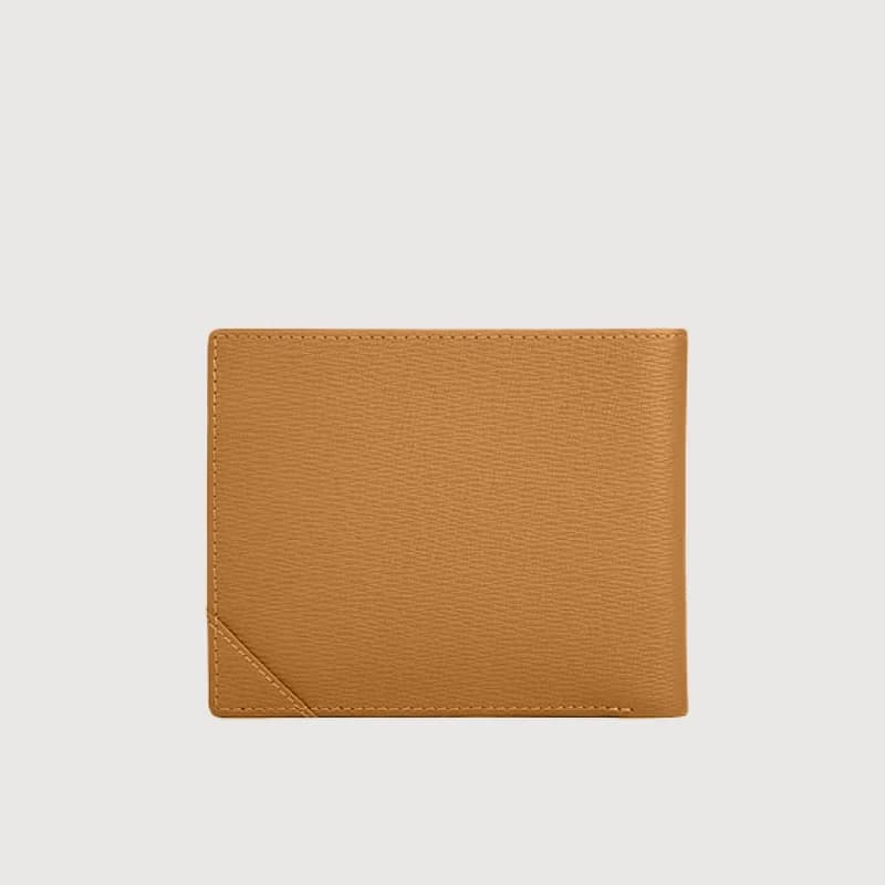 【免費升級送禮包裝】斯萊特-A 粒面牛皮皮夾(多款)-淺棕色/BF565
