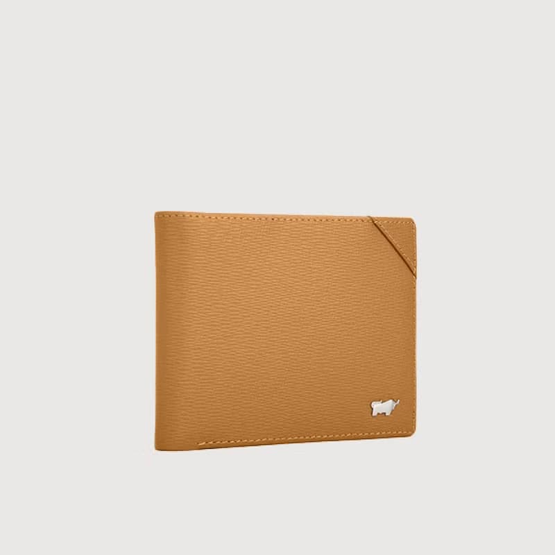 【免費升級送禮包裝】斯萊特-A 粒面牛皮皮夾(多款)-淺棕色/BF565