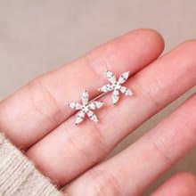 【SWS飾品】優雅花朵耳環 925純銀 上班穿搭 簡約風格飾品