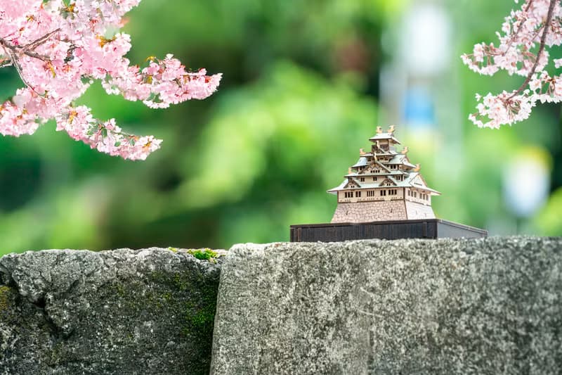 【 DIY 手作】日本大阪城 東堂微縮模型 收藏品 建築 立體拼圖