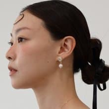島上微光珍珠耳環\耳夾可 珍珠 樹脂耳環 925銀耳針 婚禮飾品