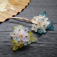 繡球花軟簪/髮夾/小髮釵/髮釵/木簪(共二色)