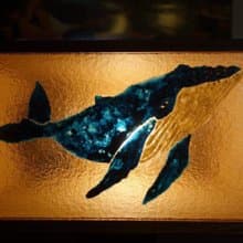 ShouZhuo handmade---手繪鯨魚檯燈櫃　(圖案皆可討論訂製)