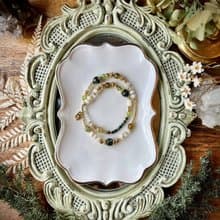 -森之鏡-天然水晶手鏈/黃銅手鍊