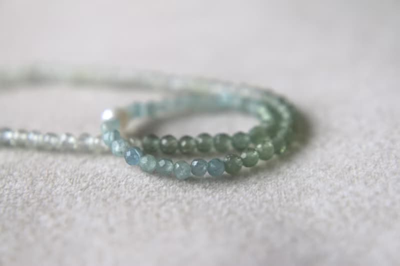 手環 珍珠 綠藍晶 坦桑石 - 喜歡 -