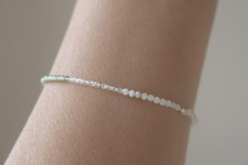 手環 珍珠 綠藍晶 坦桑石 - 喜歡 -