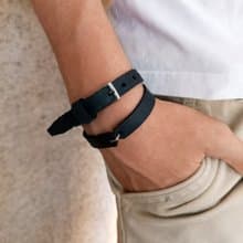 Black Leather Choker Necklace OR Double Wrap Bracelet to add your Own Charms