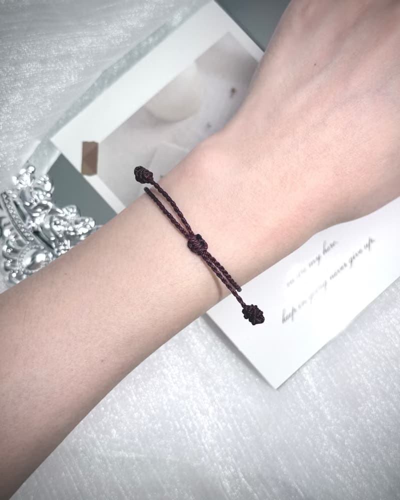 微醺 - 醫療鋼配飾/紅石榴石/祈願蠟繩水晶手鍊