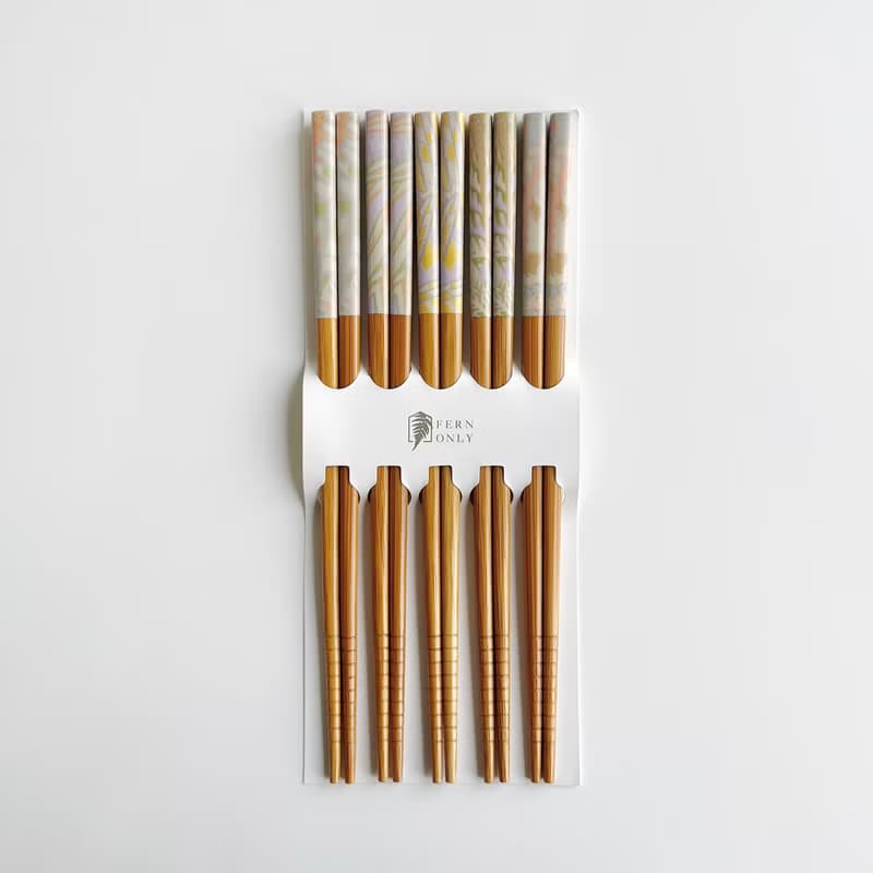 蕨美食光竹筷3.0 - 5雙組-系列4 | 竹筷 筷子 餐具 環保 攜帶