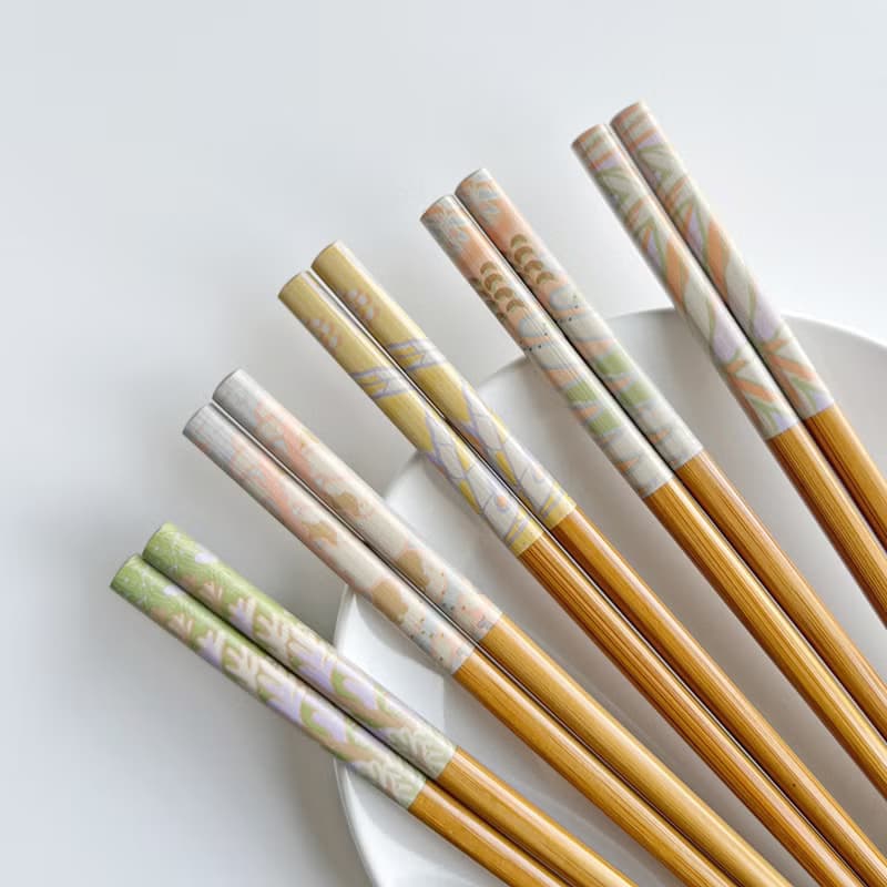 蕨美食光竹筷3.0 - 5雙組-系列4 | 竹筷 筷子 餐具 環保 攜帶