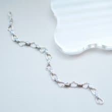 マーキス ハート チェーン ブレスレット シルバー925