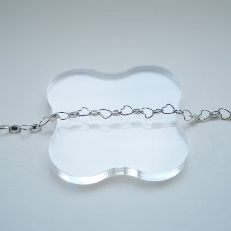 マーキス ハート チェーン ブレスレット シルバー925