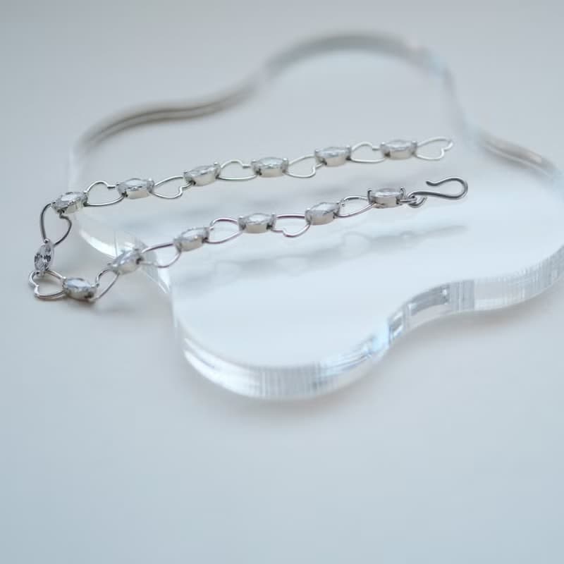 マーキス ハート チェーン ブレスレット シルバー925