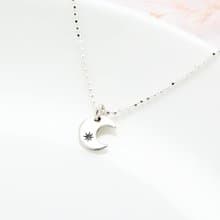 【Angel & Me】月光 星星 月亮 s925 純銀 項鍊 生日 情人節 禮物