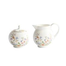 英國Aynsley 小屋花園 骨瓷糖奶罐