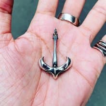 海洋系列【堤喀鯨錨】925純銀墜飾/鯨魚尾/船錨/幸運象徵/祝福禮