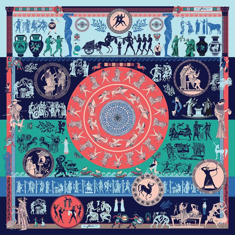 Greek Scarf - culture landscape city in imagination