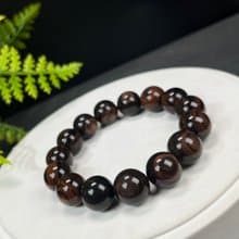 高品質墨西哥金絲紅曜石手串14mm玉化千層顆顆帶眼激情解壓能量