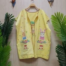 可愛手工刺繡開衫-棉、兔家