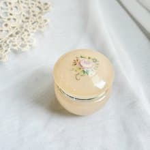 【好日戀物】義大利 GENUINE ALABASTER 玫瑰金邊小物盒