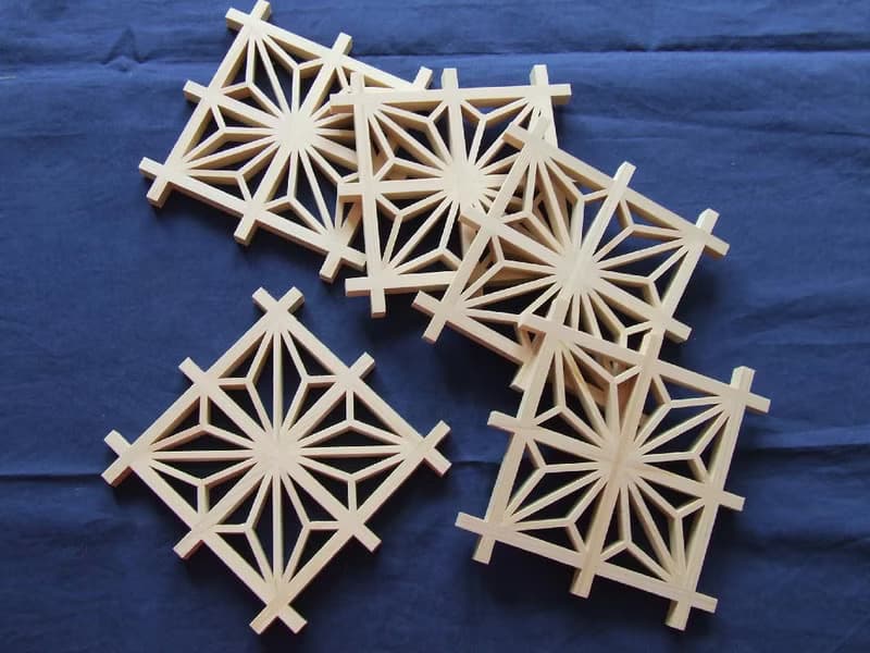 江戸組子コースター Tatematsu&CoCoChi