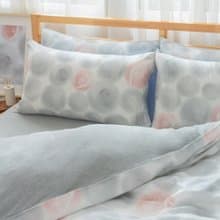 冬夏兩用二重紗布舖棉寢具組-UMORFIL膠原蛋白紗-圓滾滾黑熊-灰色
