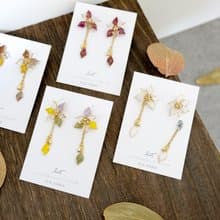 耳針x耳夾水晶花_從容的優雅(兩用)_光點飾品