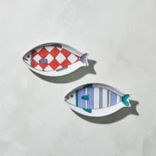 日本晴九谷燒 - 魚小盤(2件組)