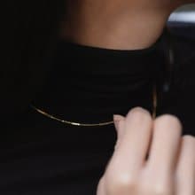 Grace 細緻切花項鍊 鎖骨鍊 抗過敏醫療鋼 可配戴洗澡