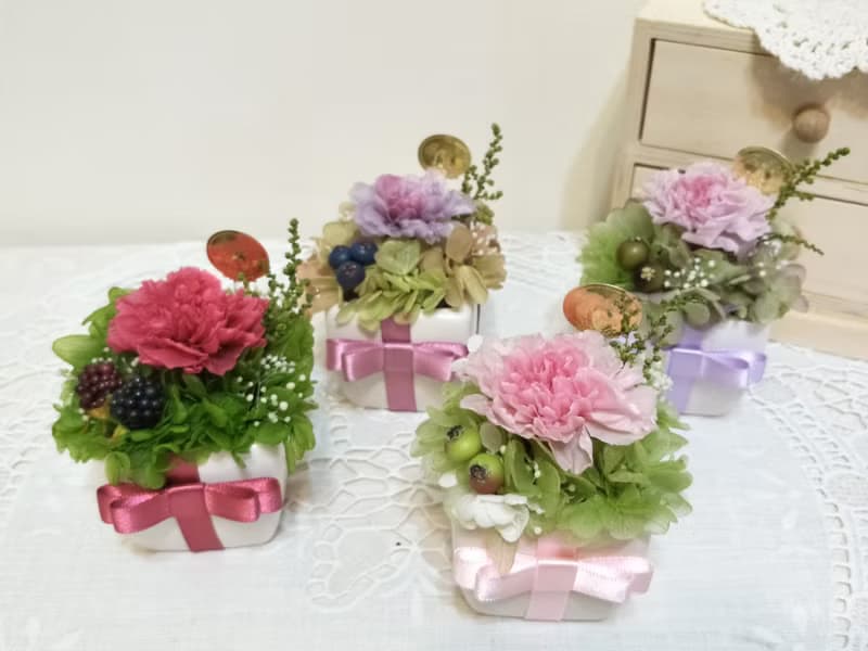l 小心意迷你康乃馨不凋花禮 l *感恩*感謝*永生花*禮物*母親節*