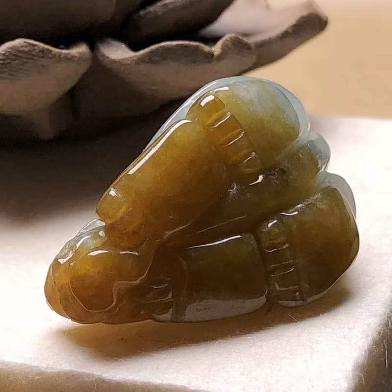 【吉祥‧長壽】冰飄黃翡翠龍龜 | 天然緬甸A貨翡翠 | 送禮