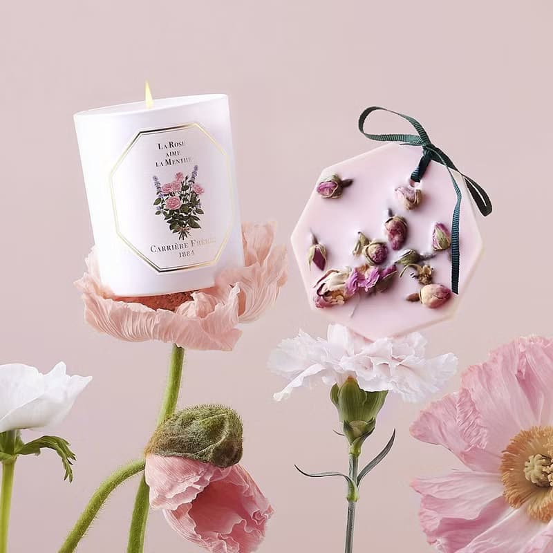 Carrière Frères 玫瑰愛薄荷香氛蠟燭