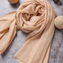 【經典喀什米爾羊毛圍巾】原色 香檳奶茶色 輕薄舒適 男女適用