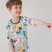 汽車噗噗日常-輕透空氣衣七分袖韓國童裝-K16507