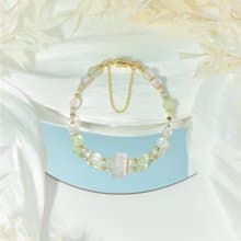 微光中的喜悅 - 紫鋰輝 藍月光 葡萄石 天然石手鍊