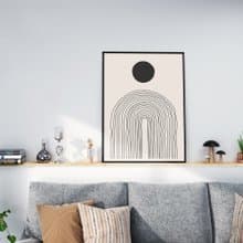 點線圓舞曲III - 極簡大地色幾何掛畫/餐廳佈置/工作室裝飾/送禮