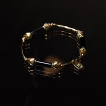 巴黎假期 I 黑瑪瑙黃銅手鍊 C1626